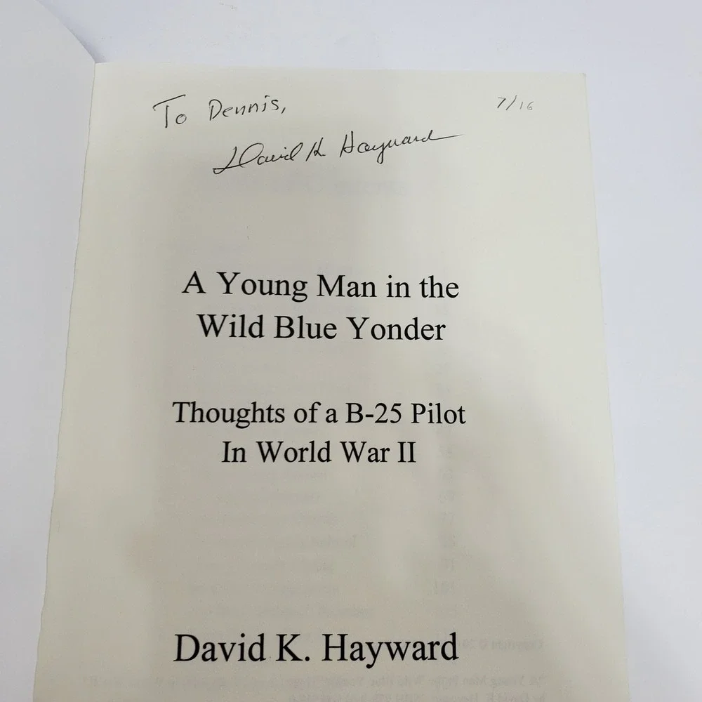David K. Hayward A Young Man in the Wild Blue Yonder Blue Excellent Signed